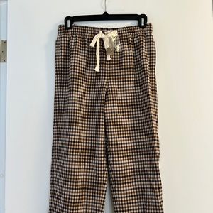 *NWT* J.Crew petite tie waist plaid straight leg Italian wool pant